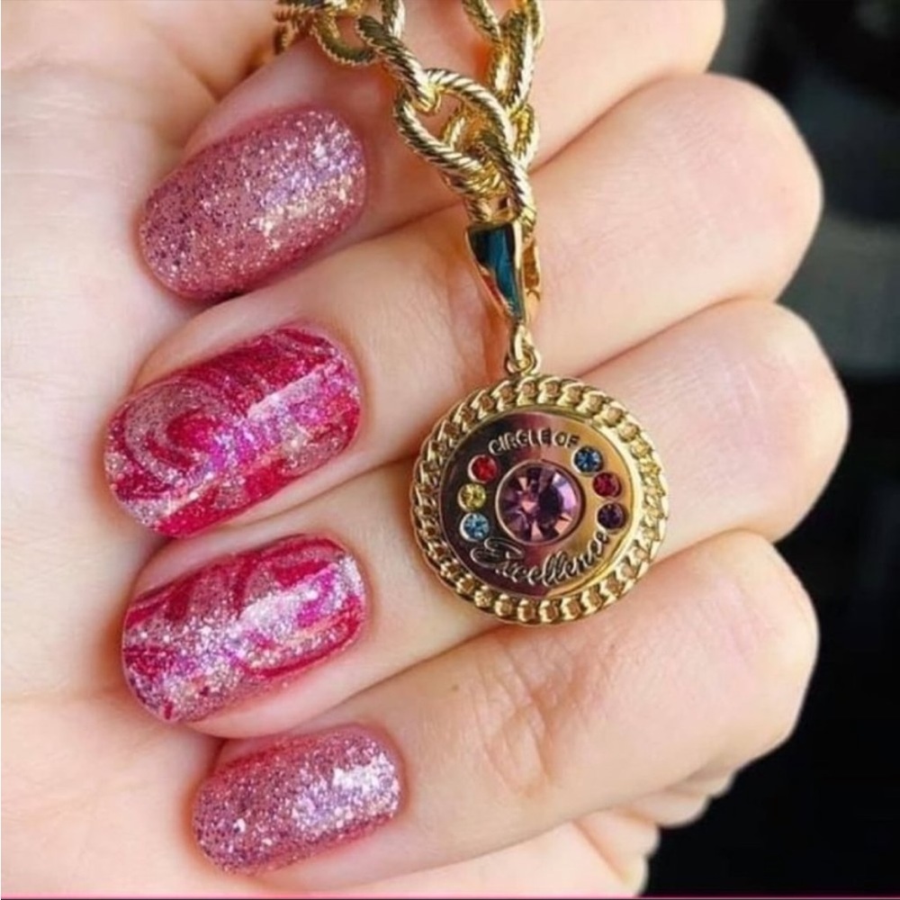 *Retired* Color Street: Feeling Marble-ous | Pink Swirls Glitter Sparkle Pastel - Picture 2 of 12
